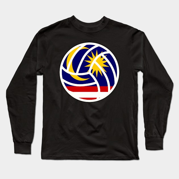 Malaysian Volleyball Long Sleeve T-Shirt by Artomino